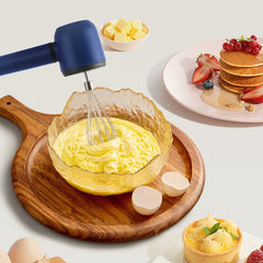 Mixer Electric fara Fir, Kadeny, Mixer pentru Oua Smantana Frisca, Maner Plastic, Usor de Utilizat si Depozitat, 20 x 8.5 x 14.5 cm, Albastru Inchis