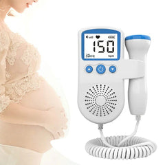 Monitor Fetal Doppler, Kaveny, Monitorizare Sarcina, Ritm Cardiac, Ecran LCD 4.5 cm, 2 x Baterii AA (neincluse), Portabil, din ABS, 12.8 x 9.6 x 3 cm, Utilizare de la 9 Saptamani, Albastru