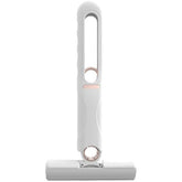 Mop de mana Kaveny, mini-portabil, cu sistem de stoarcere, dispozitiv de curatat manual, cu burete absorbant, material PVA, multisuprafete si geamuri, 29.5 x 15.5 cm, alb