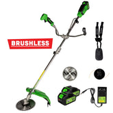 Motocoasa (Trimmer) electrica Micul Fermier 20V, 2 acumulatori 4Ah, maner dublu, motor fara perii