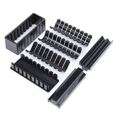 Aparat pentru Sushi, Kadeny, Set 7 Accesorii pentru Sushi, Ofera 3 Forme de Design, Rotund, Triunghi, Inimioare, Negru