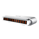 Suport Numar de Telefon pentru Parcare Auto, Kadeny, Suport pentru Numarul de telefon, Banda glisanta pentru Ascundere, Banda Adeziva Inclusa, 120 x 48 x 24 mm, Cifre Rosii, Gri deschis