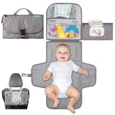 Geanta Multifunctionala, Kaveny, Tip Aleza de Schimbat Scutece, Impermeabila, din Panza Oxford, cu Buzunare, Usor de Agatat, 30 x 20 cm, Gri