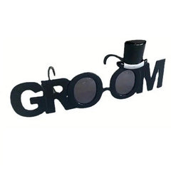 Ochelarii Decorativi, Kaveny, Tema Nunta, Model Groom (Ginere), din Plastic, Negru
