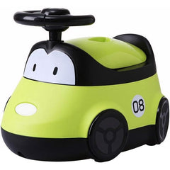 Olita pentru Copii, Kadeny, +1an, Portabila, Design Masinuta cu Capac, Model Prietenos, Non-Toxic, Compartiment Detasabil, Usor de Curatat, Verde