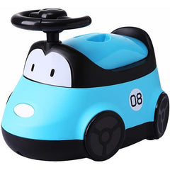 Olita pentru Copii, Kadeny, +1an, Portabila, Design Masinuta cu Capac, Model Prietenos, Non-Toxic, Compartiment Detasabil, Usor de Curatat, Albastru