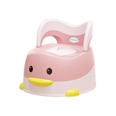 Olita pentru Copii, Kadeny, +6 luni, Detasabila, cu Capac, Antiderapanta, din Plastic, Colac Moale, Model Ratusca, 38x32x30 cm. Roz