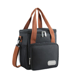 Geanta Termo-Izolanta, Kaveny, Multifunctionala, 1 Compartiment Principal, 1 Buzunar Lateral Exterior, Impermeabila, Manere si Bretea de Umar, 25x22x15 cm, Negru