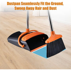 Set matura si faras cu coada, Kaveny, Pentru uz casnic, Plastic/Otel, Portocaliu/Negru, Depozitare verticala, 26x25.5x83 cm