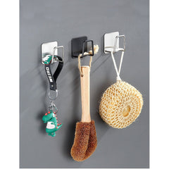 Organizator bucatarie Kadeny cu adeziv, carlig-suport pentru burete, accesorii bucatarie, 5x5x3,5 cm, otel inoxidabil, gri