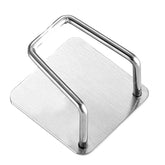 Organizator bucatarie Kadeny cu adeziv, carlig-suport pentru burete, accesorii bucatarie, 5x5x3,5 cm, otel inoxidabil, gri