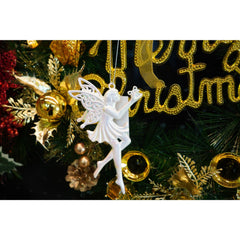 Ornament brad de Craciun, Perlat, in forma de Inger, 8 cm x 14 cm, Plastic, Kadeny