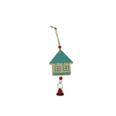 Ornament de brad casuta, Kaveny, multicolor, lemn, 18 cm