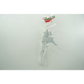 Ornament de brad craciun cerb, Kaveny, gri, lemn, 25 cm