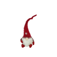 Ornament de Craciun spiridus, Kadeny, gri/alb, textil, 58 cm