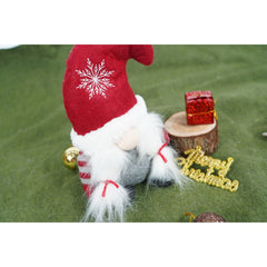 Ornament de Craciun spiridus, Kadeny, gri/rosu, textil, 19 cm