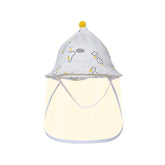 Palarie de Protectie pentru Bebelusi, Kaveny, Model Ratuste, Pescareasca, de Primavara si Toamna, cu Masca si Fermoar, 42 cm, pentru 0-3 Luni, Alb