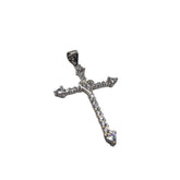 Pandantiv Argint 925 Cruce Mare cu Pietre si Inima, 2.24 g