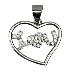 Pandantiv Argint 925 Inima I love u, 1.89 g