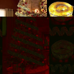 Panglica LED de Craciun Kadeny Aurie, lungime 10 m , 100 LED-uri, Baterii, Alb cald