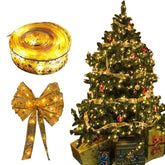 Panglica LED de Craciun Kadeny Aurie, lungime 10 m , 100 LED-uri, Baterii, Alb cald