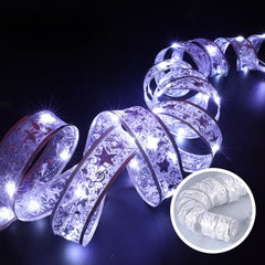 Panglica LED de Craciun Kaveny Aurie, lungime 4 m, 40 LED-uri, Baterii, Alb Rece