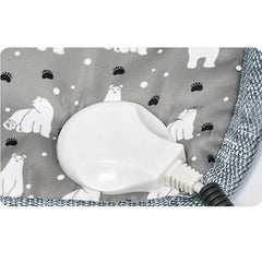 Patura electrica pentru animale de companie, perna pentru caini, 45 x 45 cm, 25W, 2 trepte de reglaj perna pentru pisici, anti-alunecare, Gri