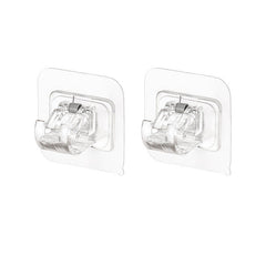 Set 2 Carlige Adezive Transparente, Kaveny, Rezistente la Apa, 5 kg, Plastic, 6x6x4 cm