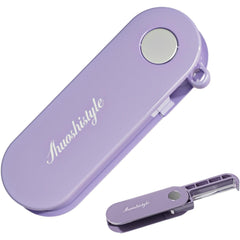 Peeler pentru Legume si Fructe, Kadeny, 3.6 x 9.1 cm, Multifunctional, Curatator Pliabil, din ABS si Otel Inoxidabil, Mov