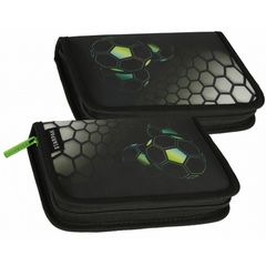 Penar neechipat Starpak Football, 1 fermoar, negru cu verde, 506713