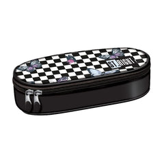 Penar neechipat St.Majewski St.Right Chessboard Butterflies, 1 fermoar, 1 extensie, negru cu alb