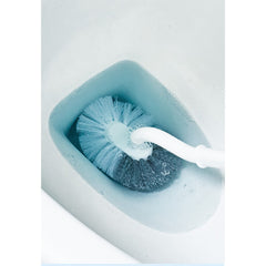 Perie de Toaleta, Kadeny, Maner Curbat, cu Suport, 40 x 12 cm, Peri Flexibili, Alb