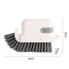Perie Multifunctionala 3 in 1 de Curatare, Kaveny, pentru Bucatarie, Vesela, Geamuri, Cap Detasabil, 9x15x2.5 cm, Gri