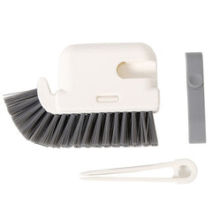 Perie Multifunctionala 3 in 1 de Curatare, Kaveny, pentru Bucatarie, Vesela, Geamuri, Cap Detasabil, 9x15x2.5 cm, Gri