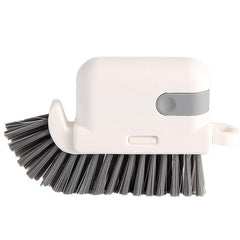 Perie Multifunctionala 3 in 1 de Curatare, Kaveny, pentru Bucatarie, Vesela, Geamuri, Cap Detasabil, 9x15x2.5 cm, Gri