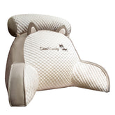Perna Multifunctionala, Kaveny, Spatar pentru Pat, Protectie Lombara, Marime Medie, 60 x 40 cm, din Plus, Model Catelus, Gri