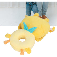 Perna tip Rucsac pentru Protectia Capului, Kaveny, Tetiera tip Girafa, pentru Bebelusi, 33x6x19 cm, 180 g, Galben