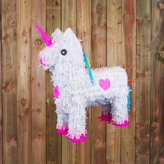 Pinata Unicorn pentru Petrecere, Kaveny, Pinata din Hartie si Carton, Pinata pentru Copii, 50 x 35 x 10 cm, Alb