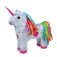 Pinata Unicorn pentru Petrecere, Kaveny, Pinata din Hartie si Carton, Pinata pentru Copii, 50 x 35 x 10 cm, Alb