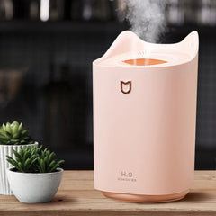 Umidificator cu duza dubla, Kaveny, de capacitate mare 3L, roz