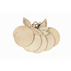 Accesorii creatie - lemn pirogravura - mar, 7x7cm, set 5 buc, Colorarte