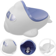 Pisoar pentru Baieti, Kadeny, 0-8 Ani, in Forma de Avion, Perie Inclusa, Montare pe Perete, Carlig Autoadeziv Inclus, 29 x 33.5 cm, Alb/Albastru