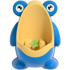 Pisoar pentru Baieti, Kadeny, 0-8 Ani, in Forma de Broasca, Perie Inclusa, Montare pe Perete, Carlig Autoadeziv Inclus, 29 x 22.5 cm, Albastru