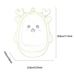 Pisoar pentru Baieti, Kadeny, 0-8 Ani, in Forma de Cerb, Perie Inclusa, Montare pe Perete, Carlig Autoadeziv Inclus, 29.8 x 23.8 cm, Galben