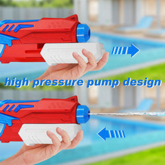 Pistol cu Apa pentru Copii, Rezervor, Pentru Piscina/Plaja, Kaveny, 6ani+, Albastru deschis/Rosu, 300ML