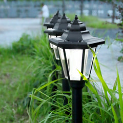 Lampa solara hexagonala de gradina Kaveny, Alb Cald