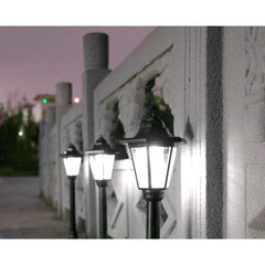 Lampa solara hexagonala de gradina Kaveny, Alb Rece