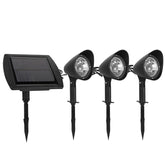 Lampa solara de tip decoratiune pentru gradina, Kaveny, model 3 felinare, alb rece