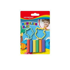 Plastilina Keyroad KR971342, 50g, + 2 matrite, 6 culori