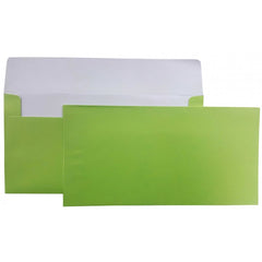 Plic color DL CNX, verde fistic metalizat, 120g/mp, 110x220mm, autoadeziv, set 10 buc